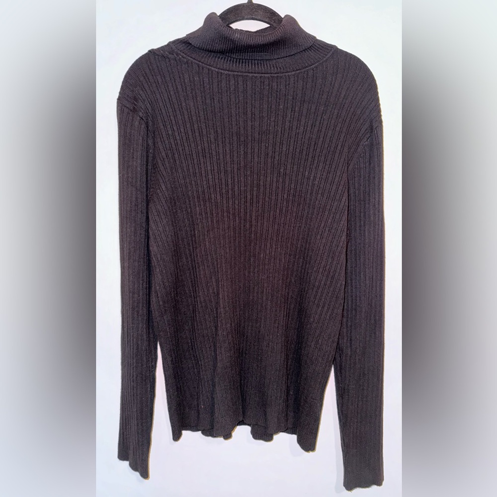 Black turtleneck sweater
